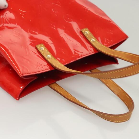 LOUIS VUITTON Monogram Vernis Reade MM Hand Bag Red Rouge M91086 - Picture 6 of 12